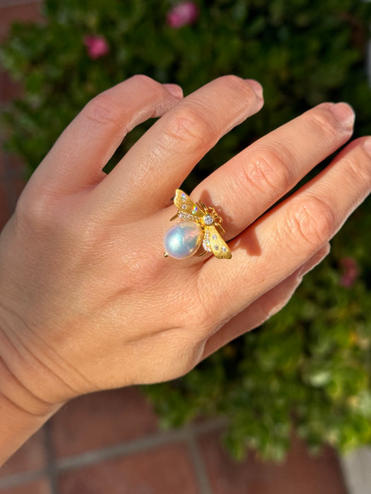 Bee Pearl Ring