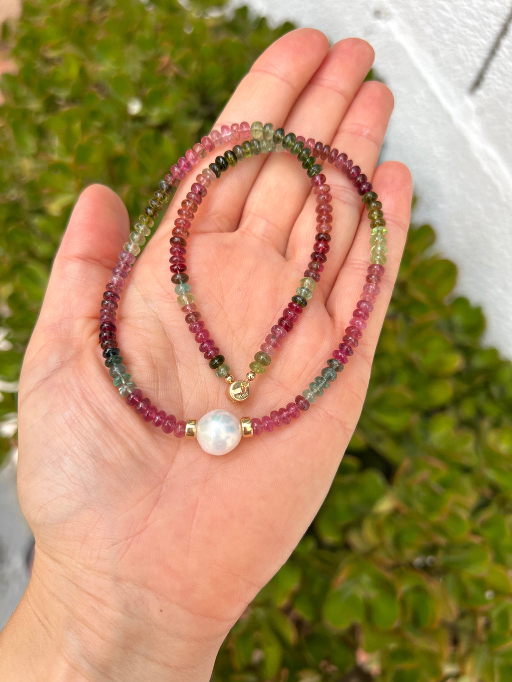 Tourmaline And Pearl Choker