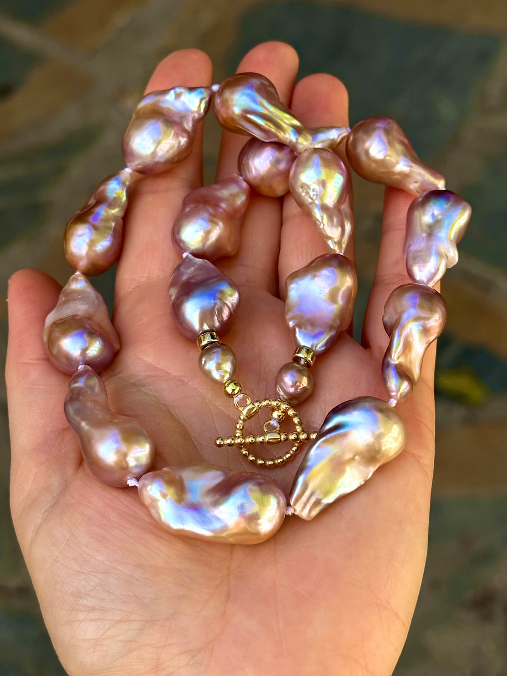 Purple Baroque Pearl Necklace