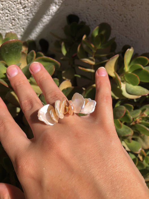 Pink Keshi Pearl Cocktail Ring