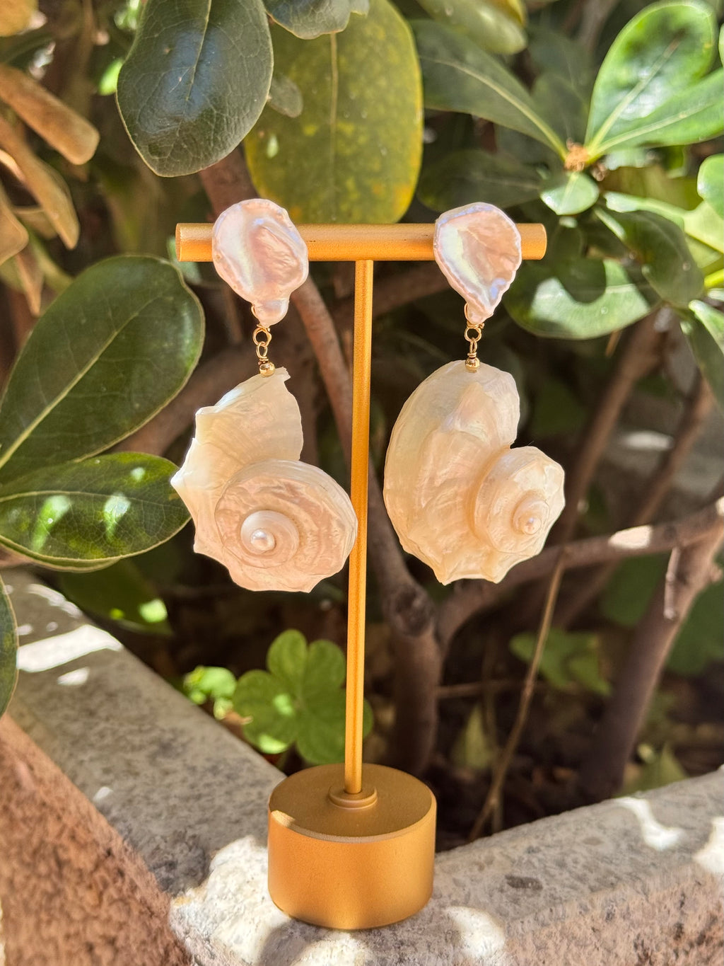 Keshi Pearl And Shell Earrings “Sirena”