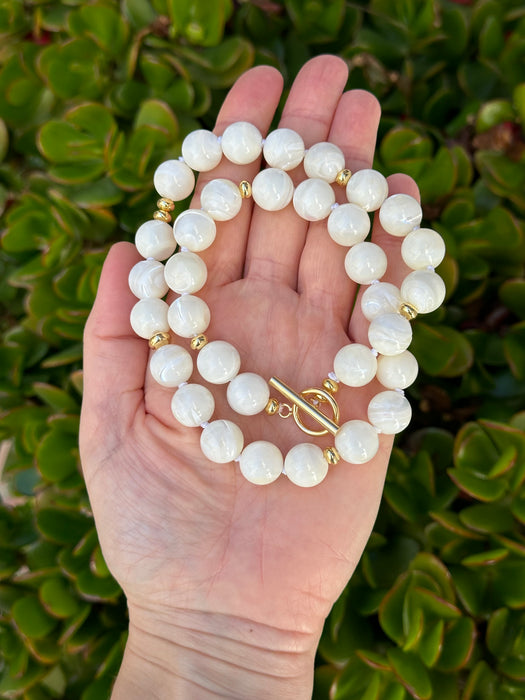 Mother of Pearl Beaded Necklace