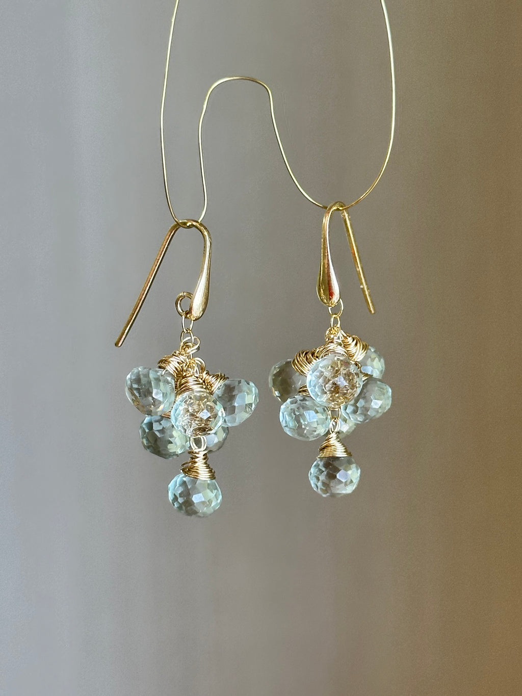 Prasiolite Dangle Earrings