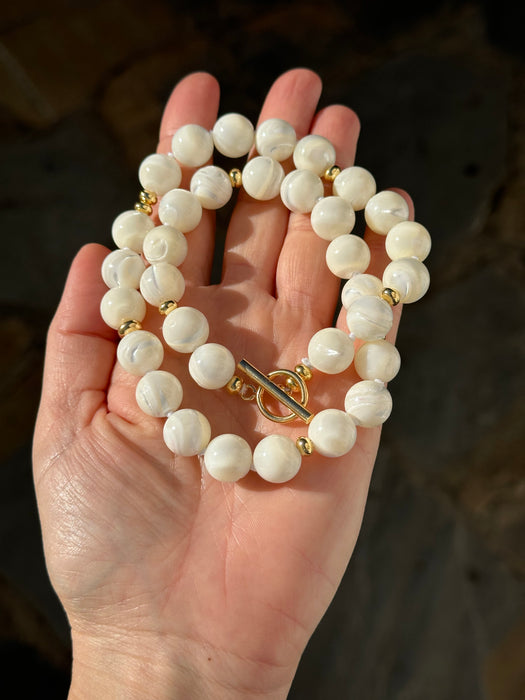 Mother of Pearl Beaded Necklace