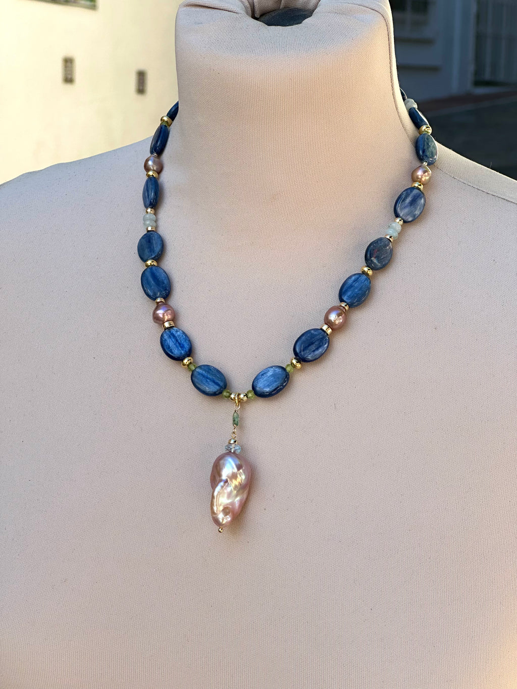 Kyanite Statement Necklace Daria