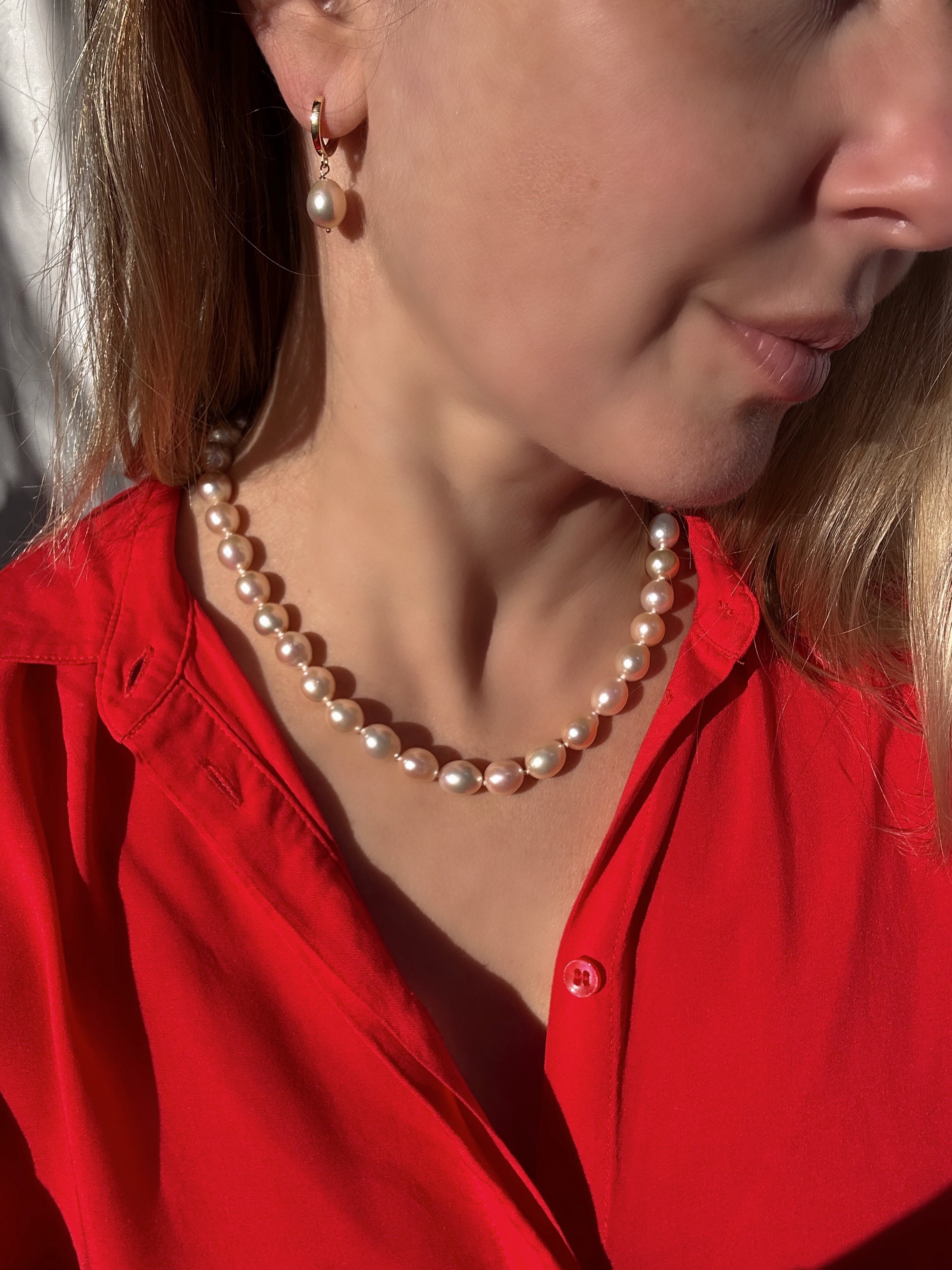 Golden Pearl Necklace