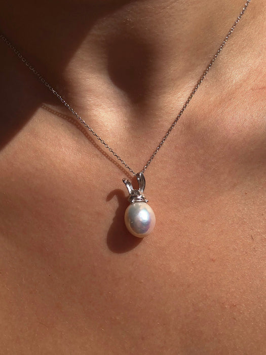 Pearl Rabbit Pendant Necklace