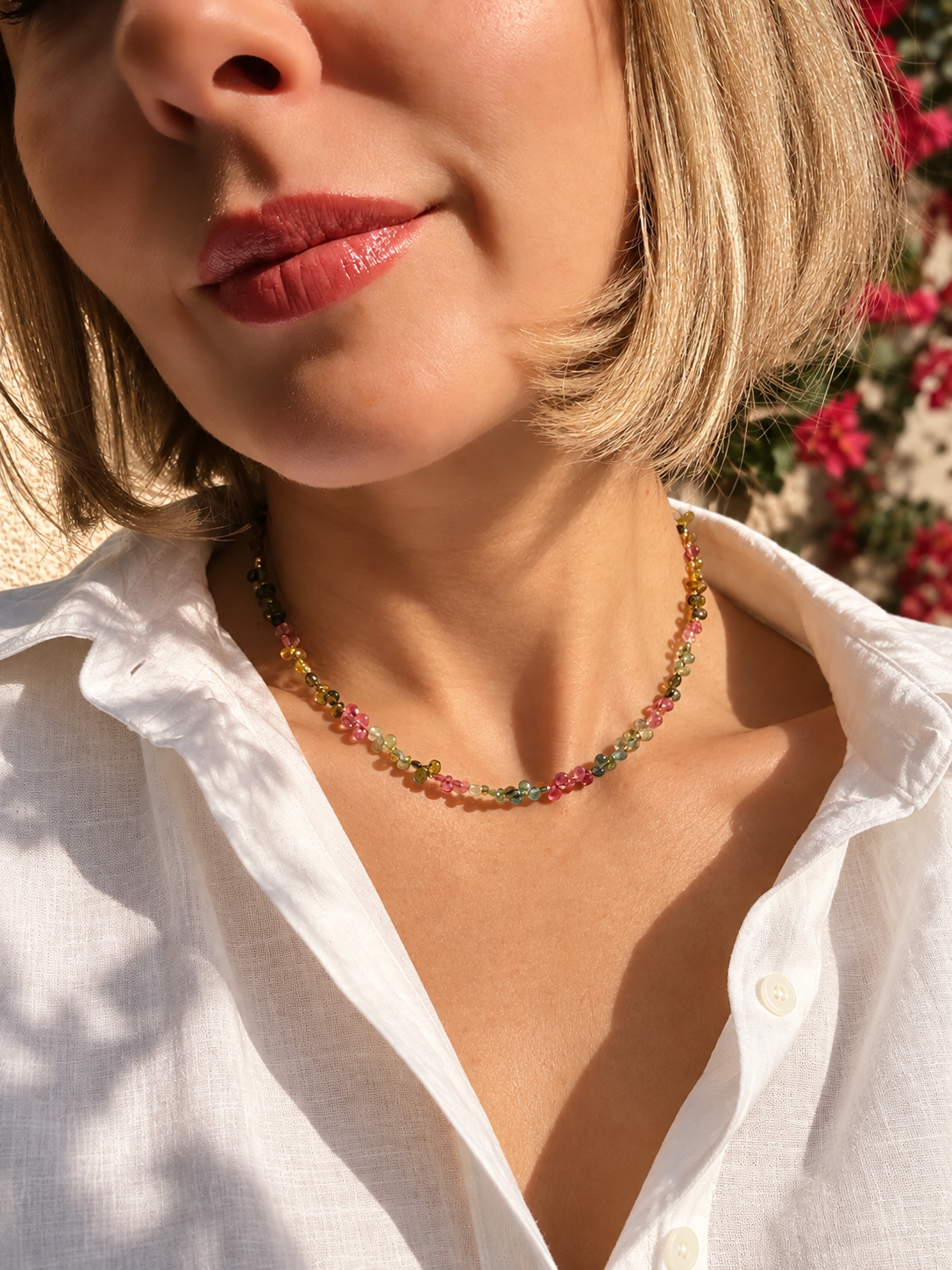 Multi Tourmaline Briolette Necklace