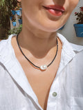 Blue Sapphire And Baroque Pearl Necklace