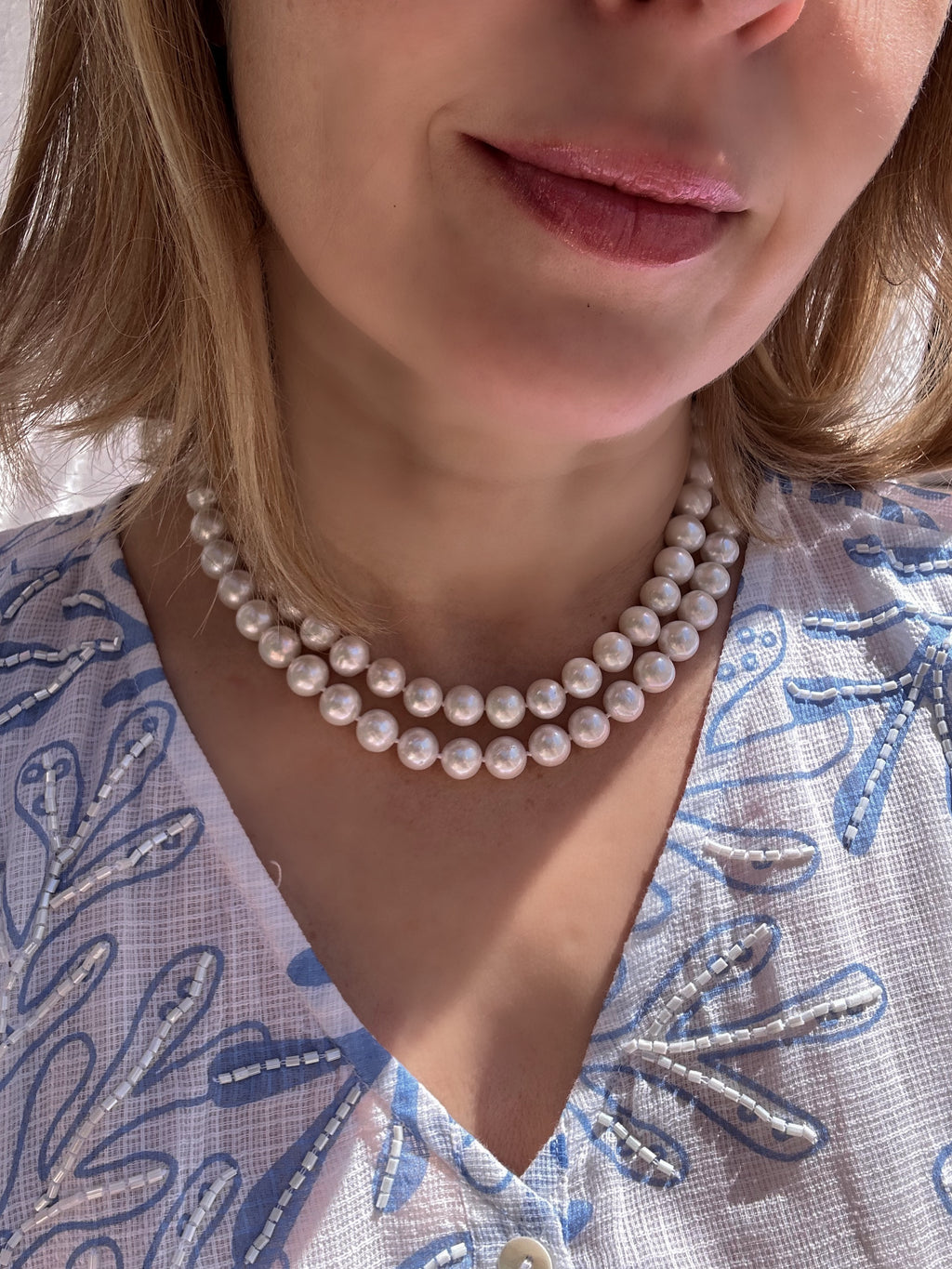Classic Opera Length Pearl Necklace