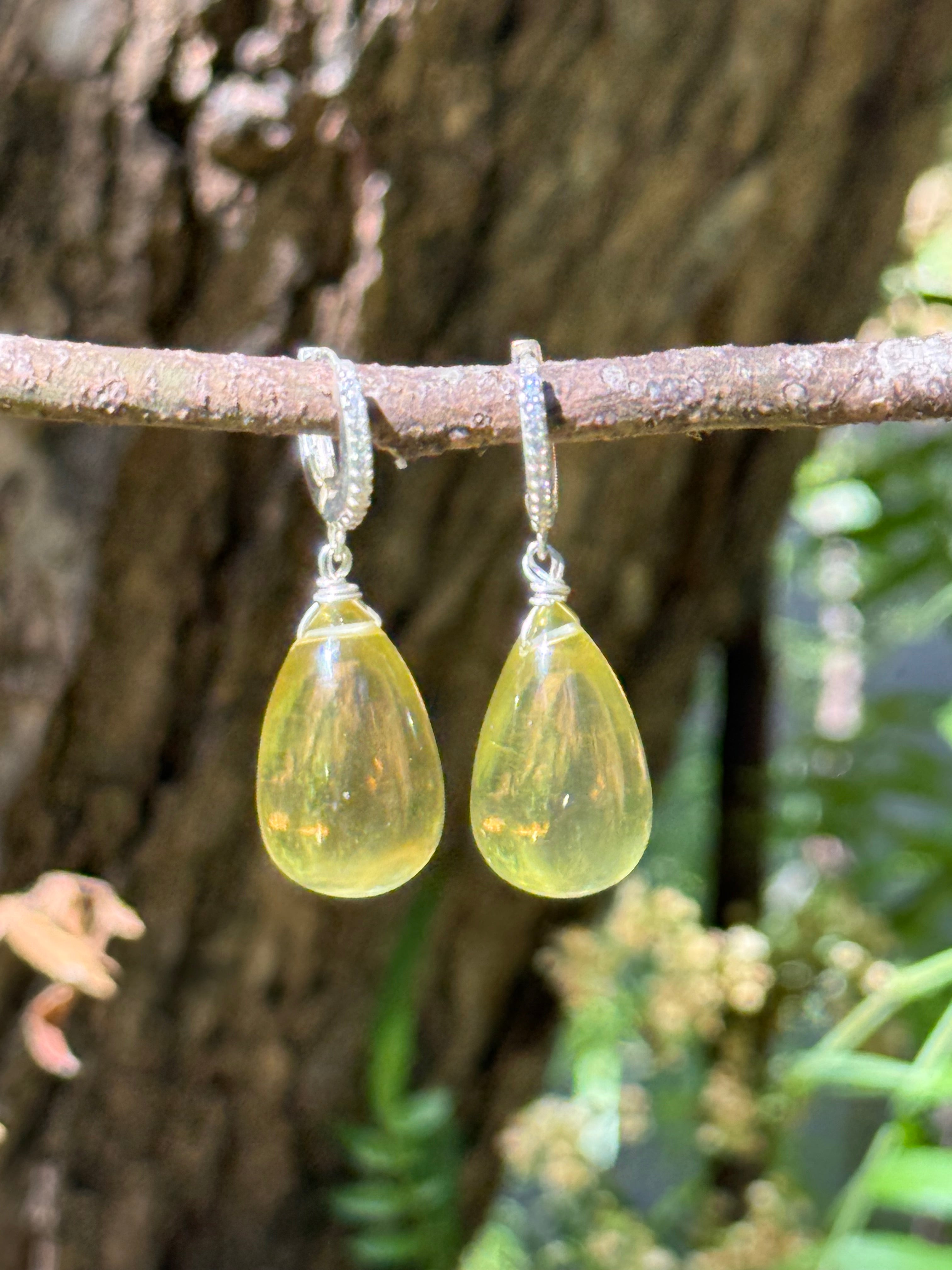 Lemon Quartz Drop Earrings “Lima”