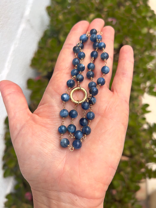 Kyanite Necklaces With Round Removable Clasp