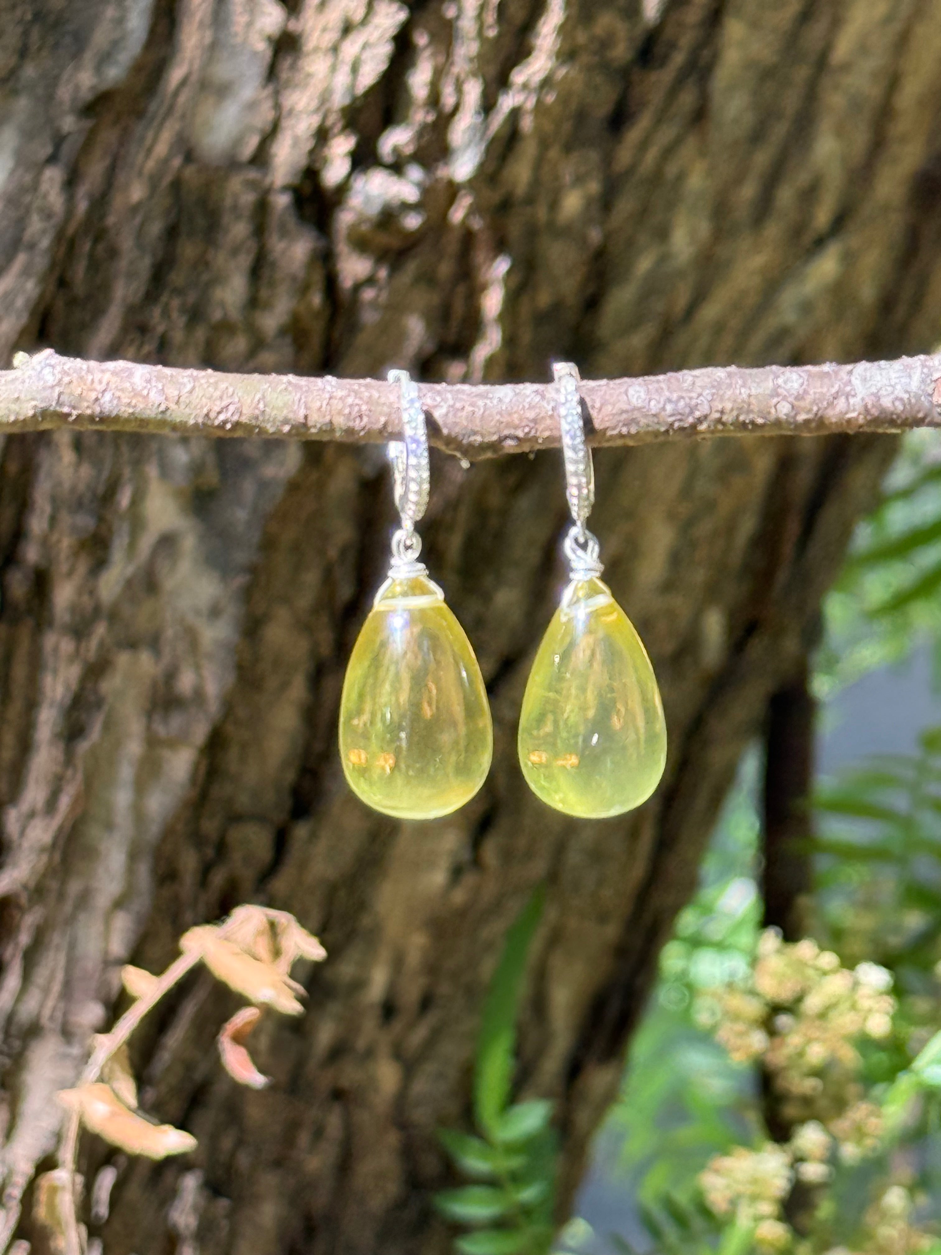 Lemon Quartz Drop Earrings “Lima”