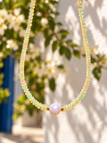 Ethiopian Opal And Pearl Necklace