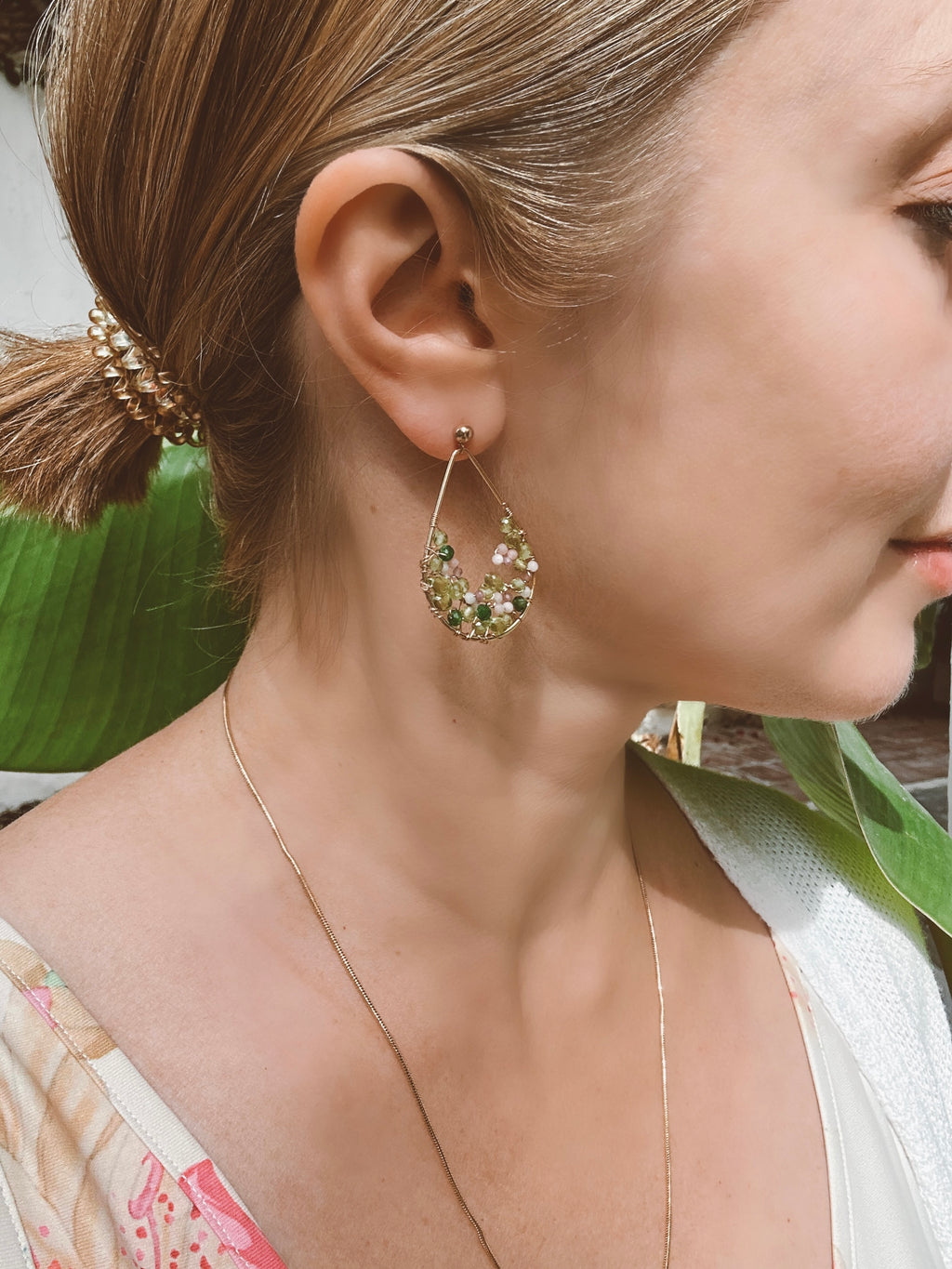 Floral Gemstone Earrings “Jardines Secretos”