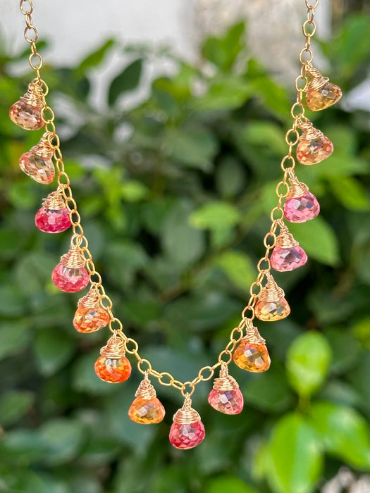 Padparadscha Sapphire Necklace