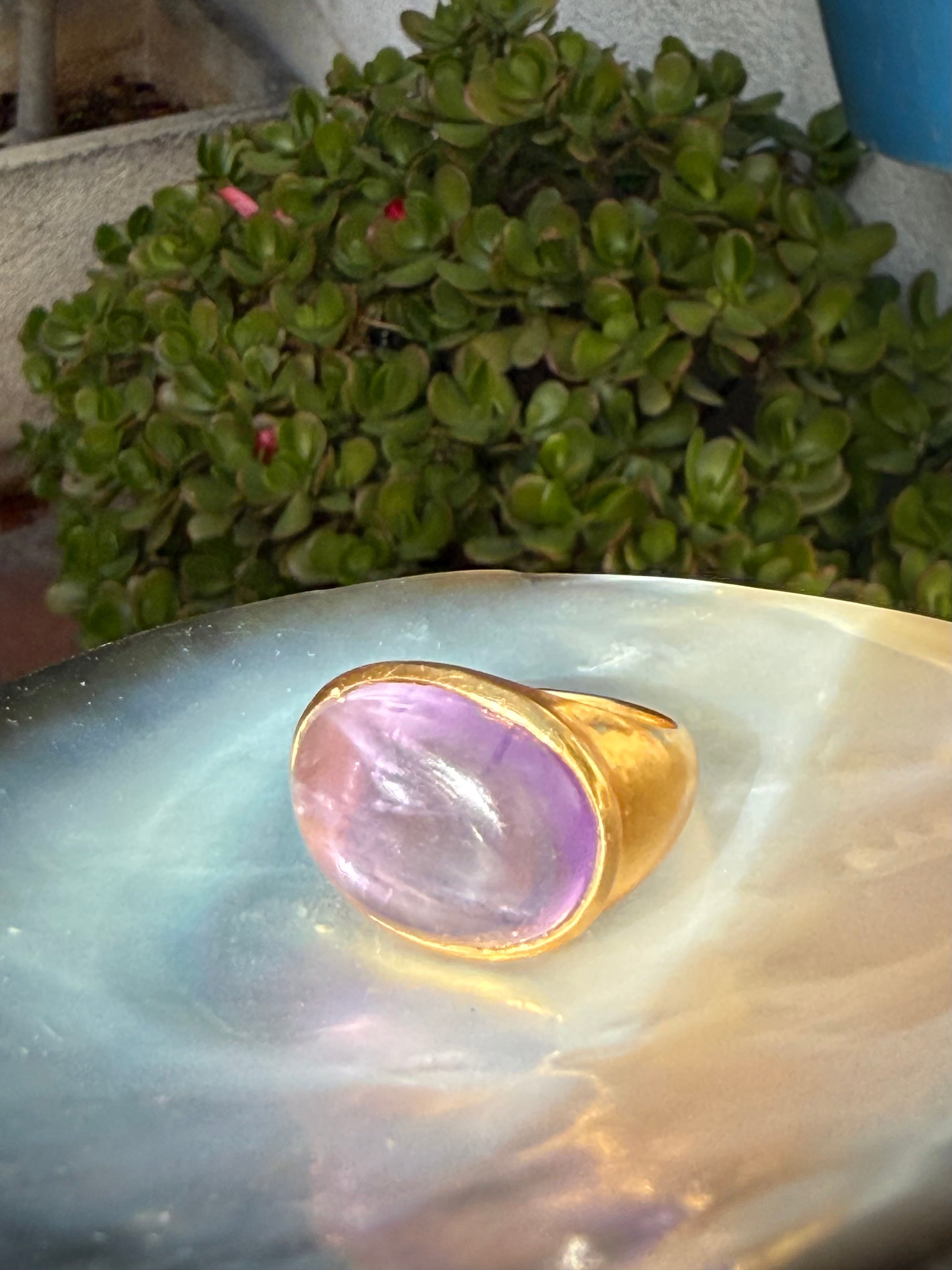Light Amethyst Statement Ring