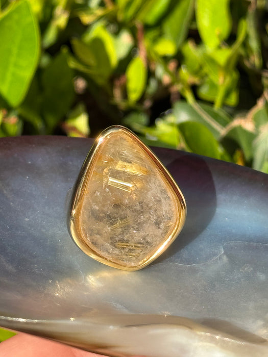 Rutilated Quartz Statement Ring