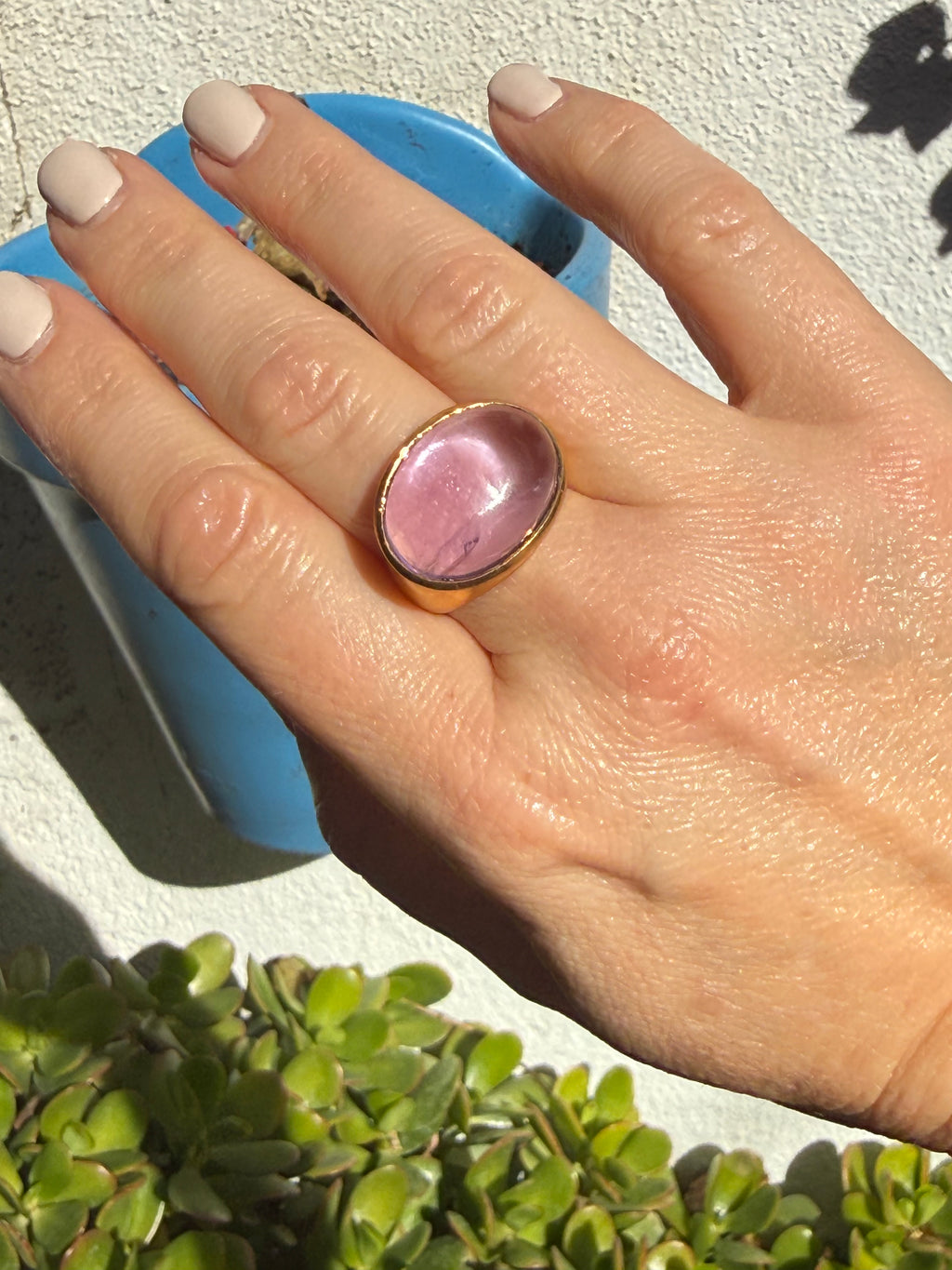 Light Amethyst Statement Ring