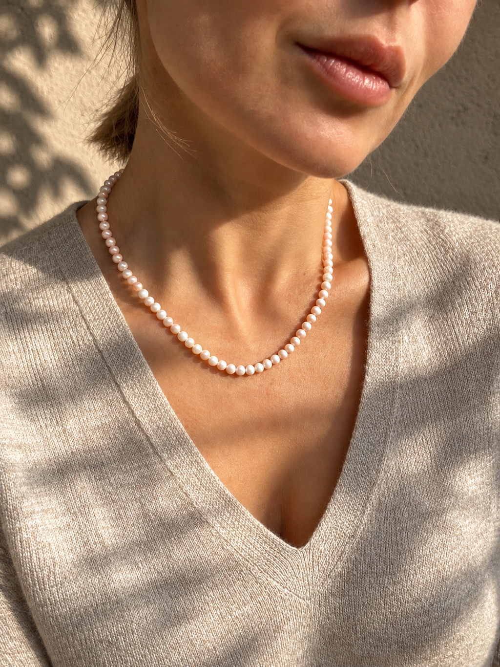 Coral Necklace "Piel de Angel"