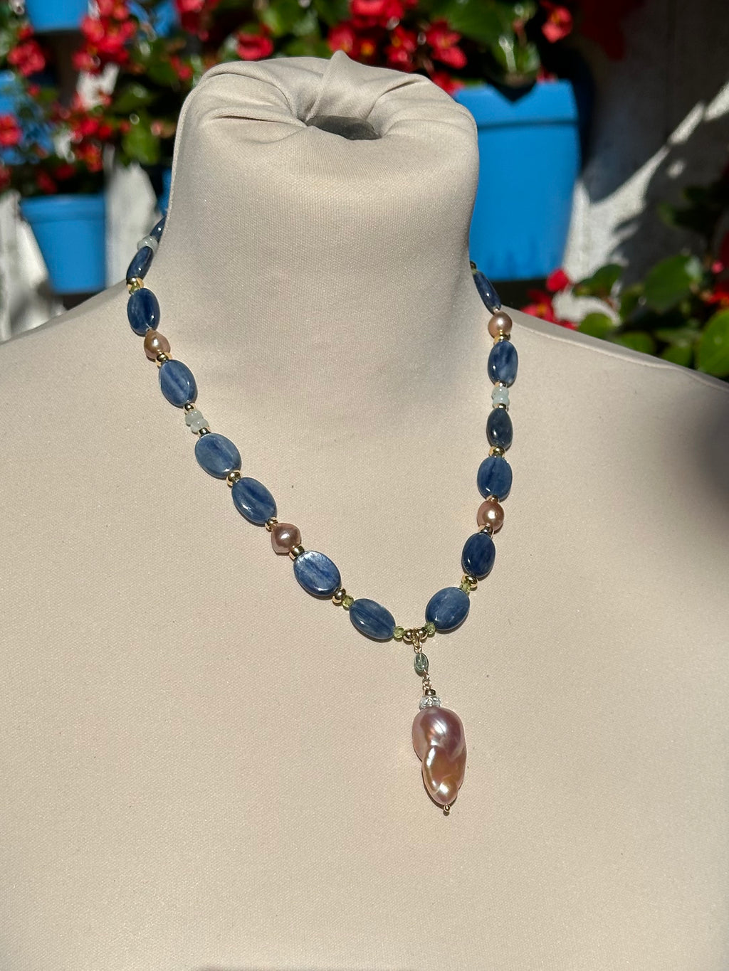 Kyanite Statement Necklace Daria