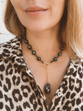 Black Spinel And Pearl Necklace