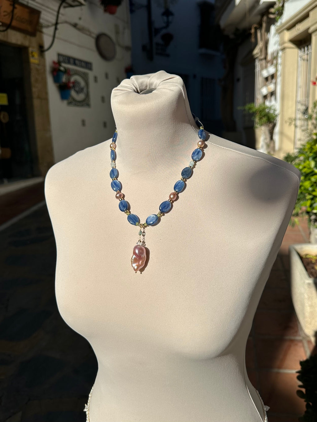 Kyanite Statement Necklace Daria