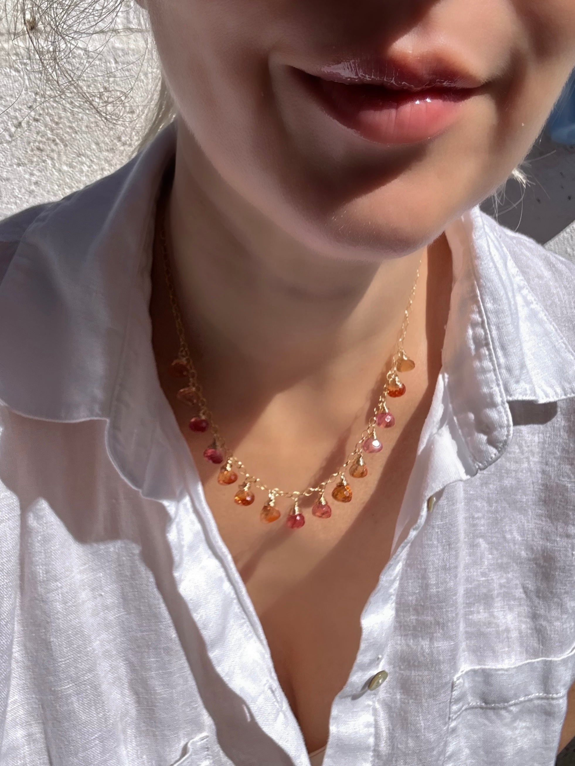 Padparadscha Sapphire Necklace