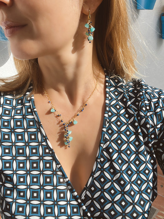 Amazonite and Lapis Lazuli Necklace