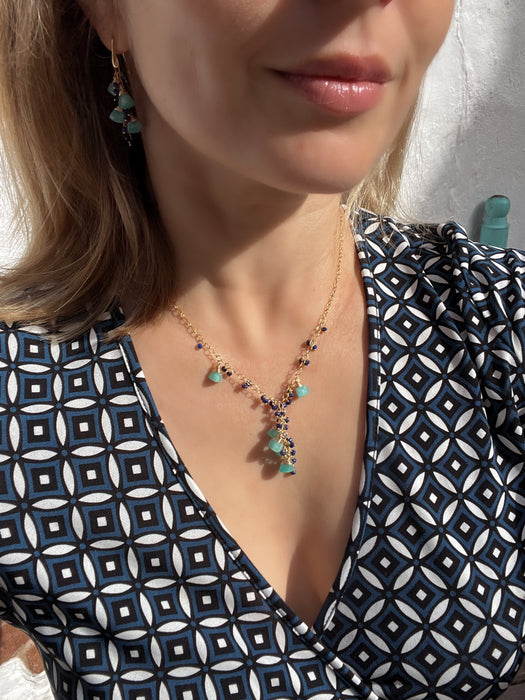 Amazonite and Lapis Lazuli Necklace