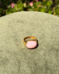 Blush Opal Cabochon Ring — Gold-Plated Sterling Silver