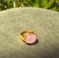 Blush Morganite Cabochon Ring — Gold-Plated Sterling Silver