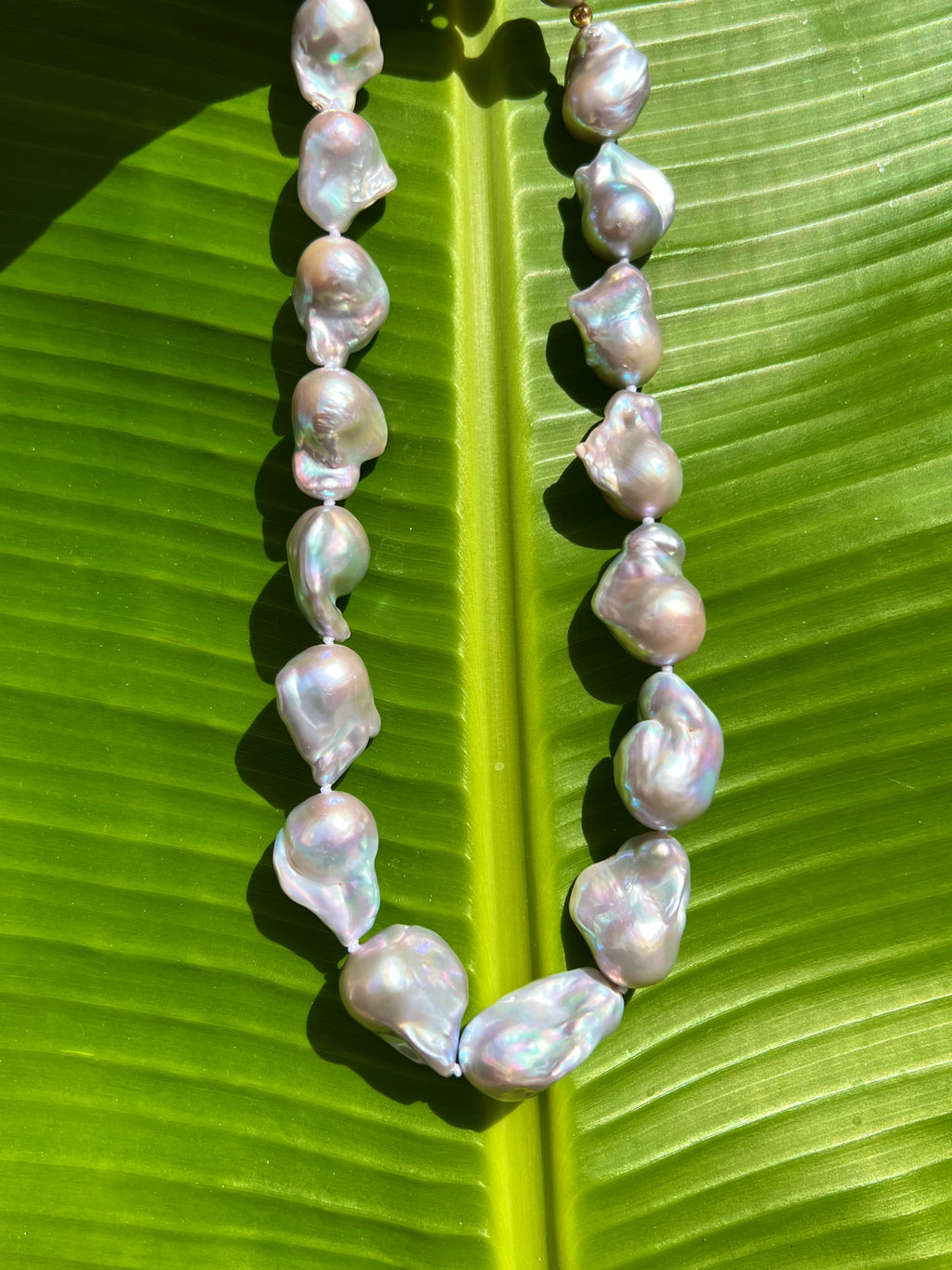 Grey Baroque Pearl Necklace