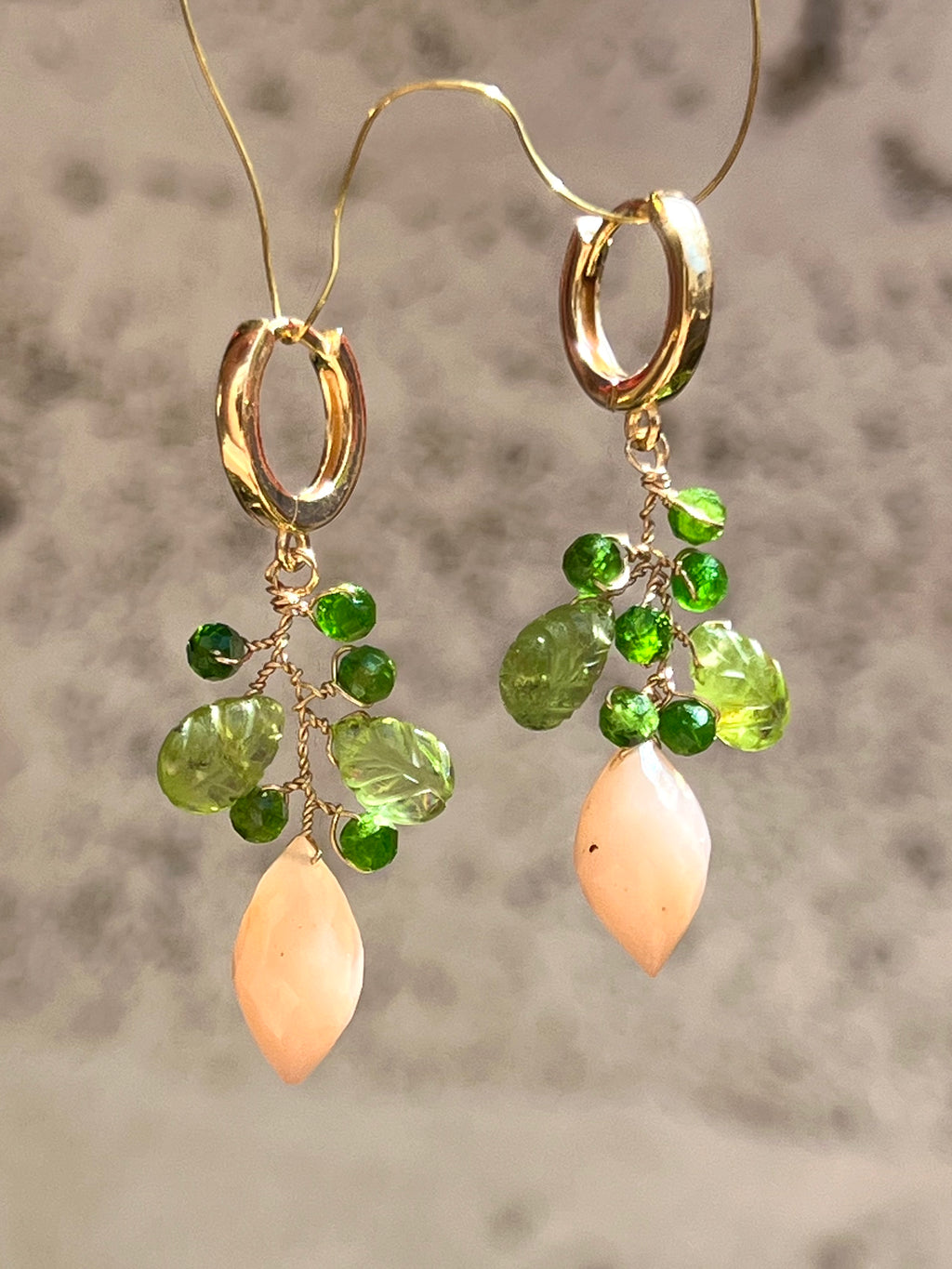 Pink Opal Earrings “La Belle Époque”