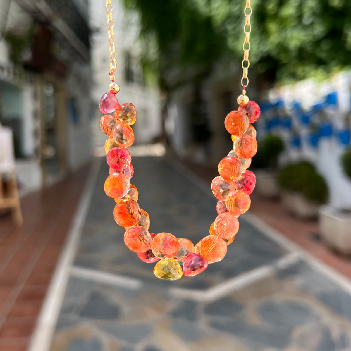 Padparadscha necklace discount