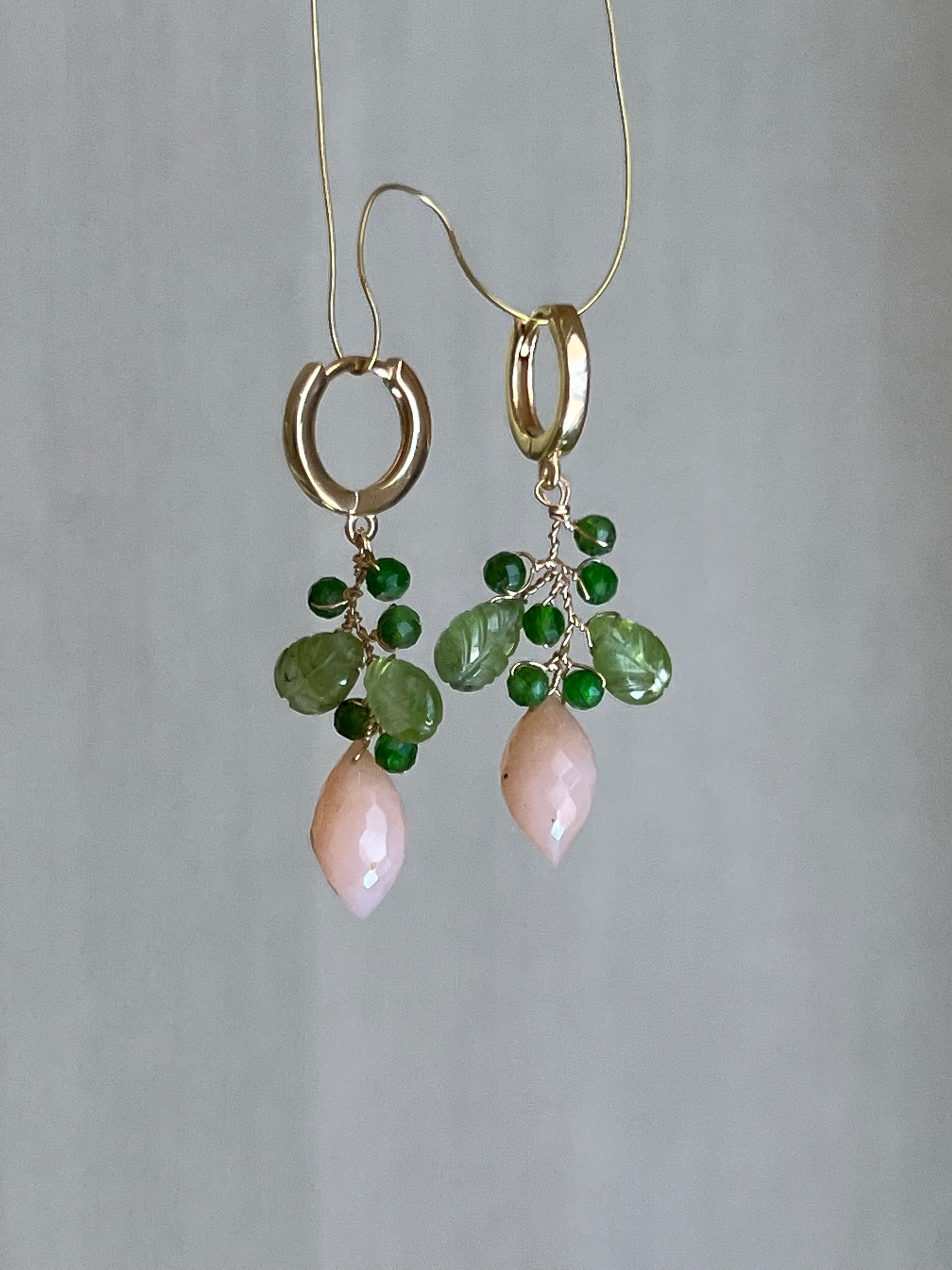 Pink Opal Earrings “La Belle Époque”