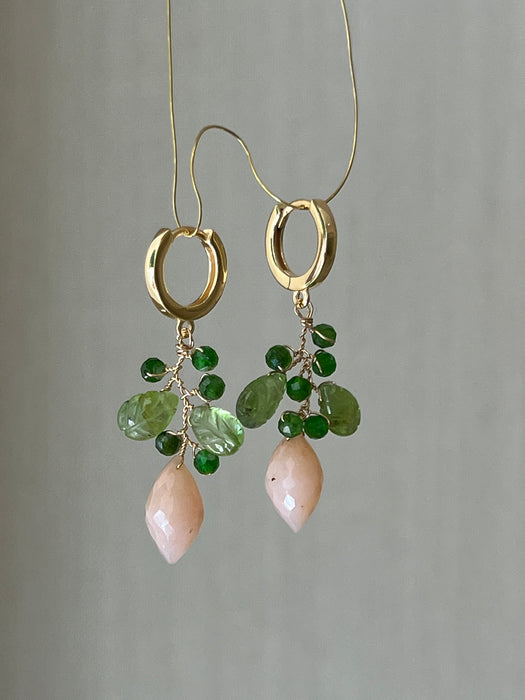 Pink Opal Earrings “La Belle Époque”