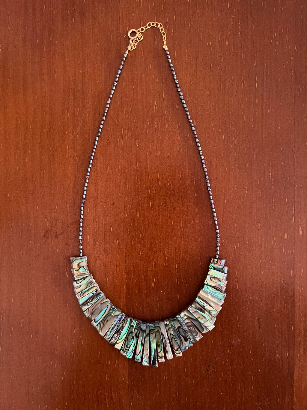Abalone Shell Statement Necklace Dama De Noche