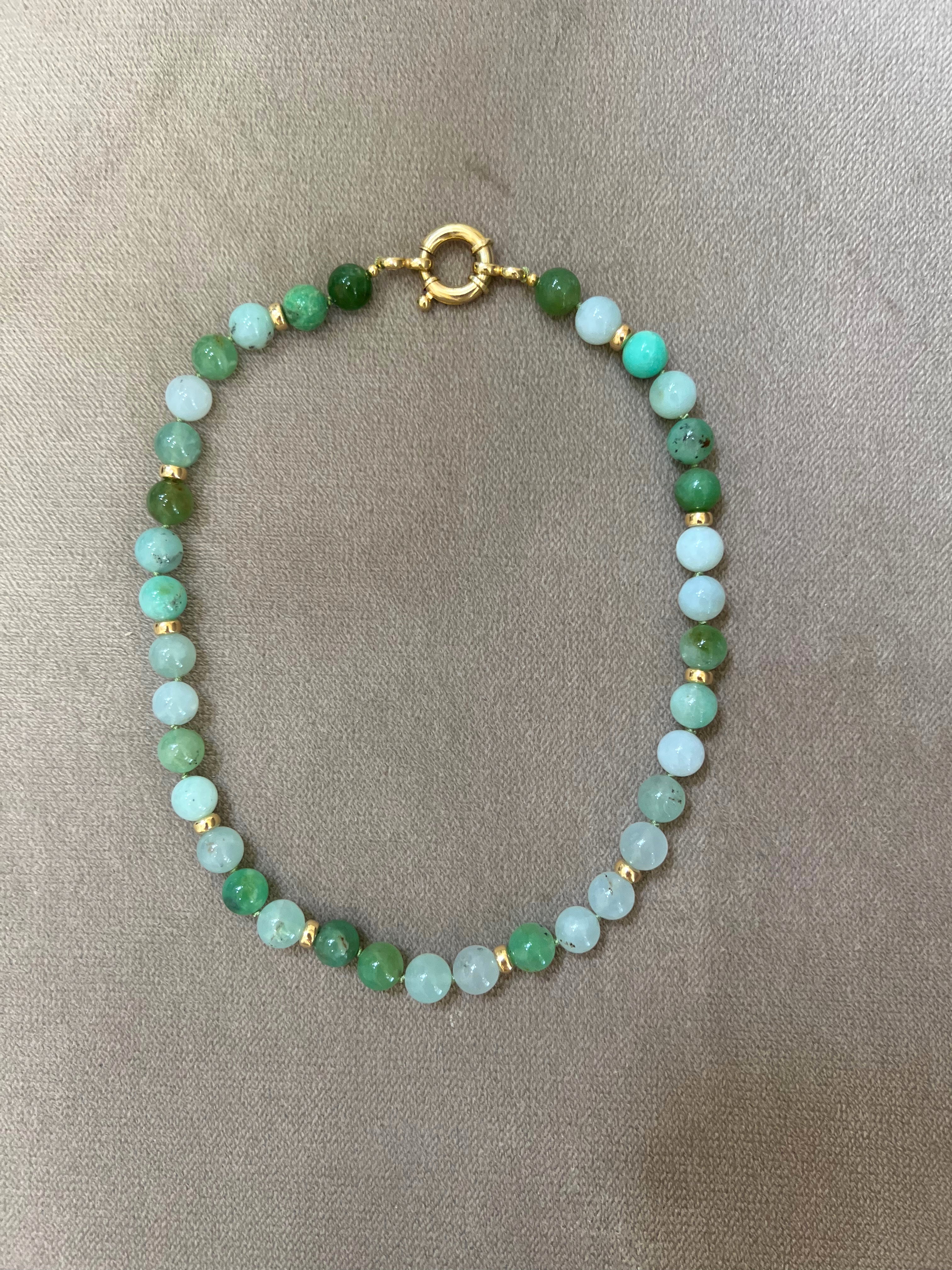 Chrysoprase Beaded Necklace