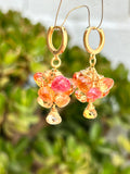 Padparadscha Sapphire Dangle Earrings