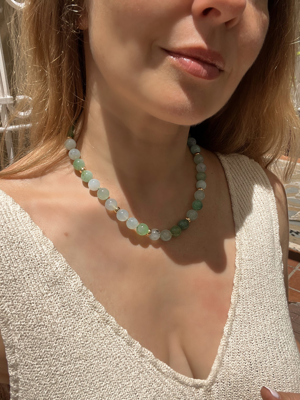 Chrysoprase Beaded Necklace