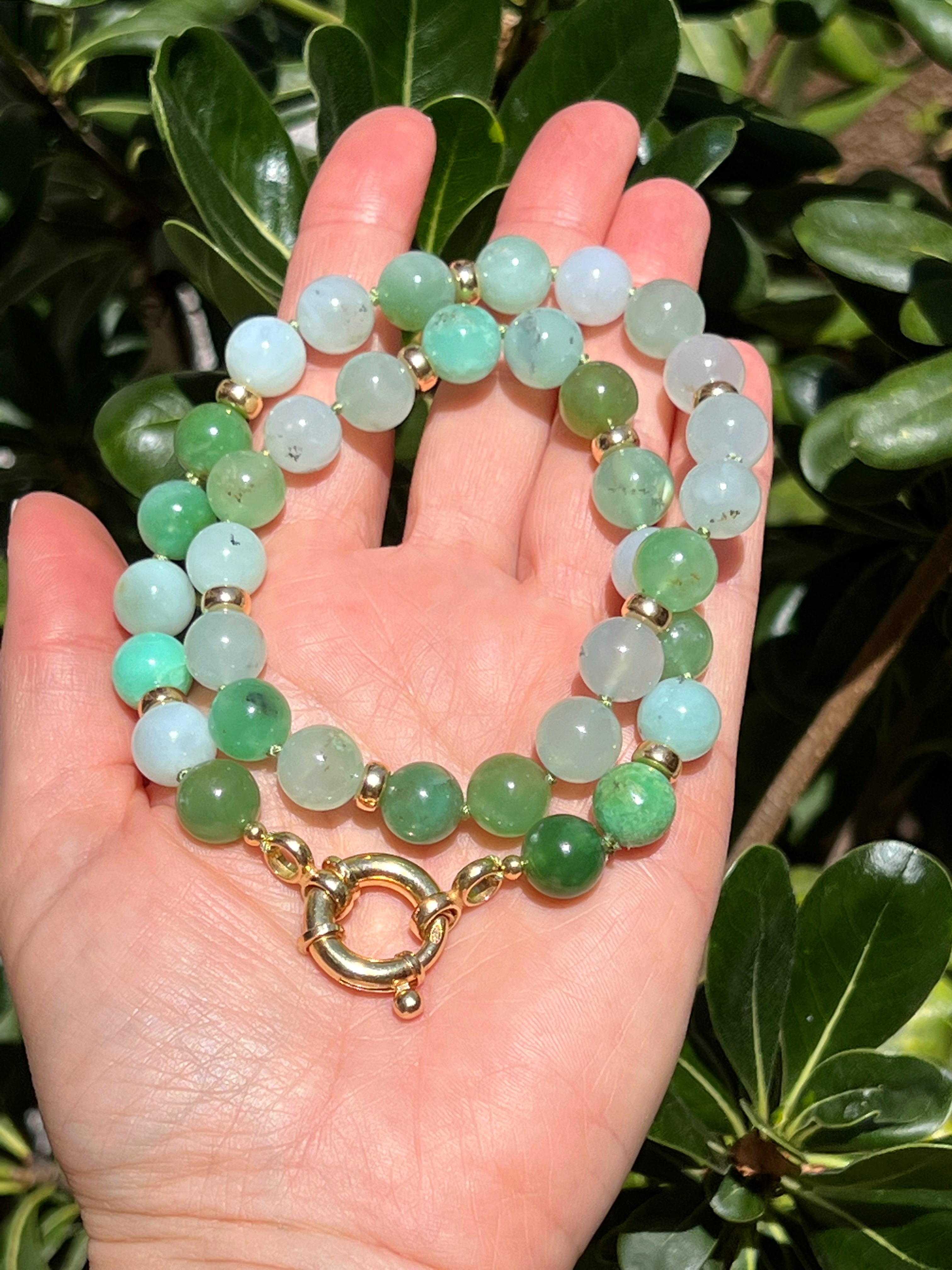 Chrysoprase Beaded Necklace