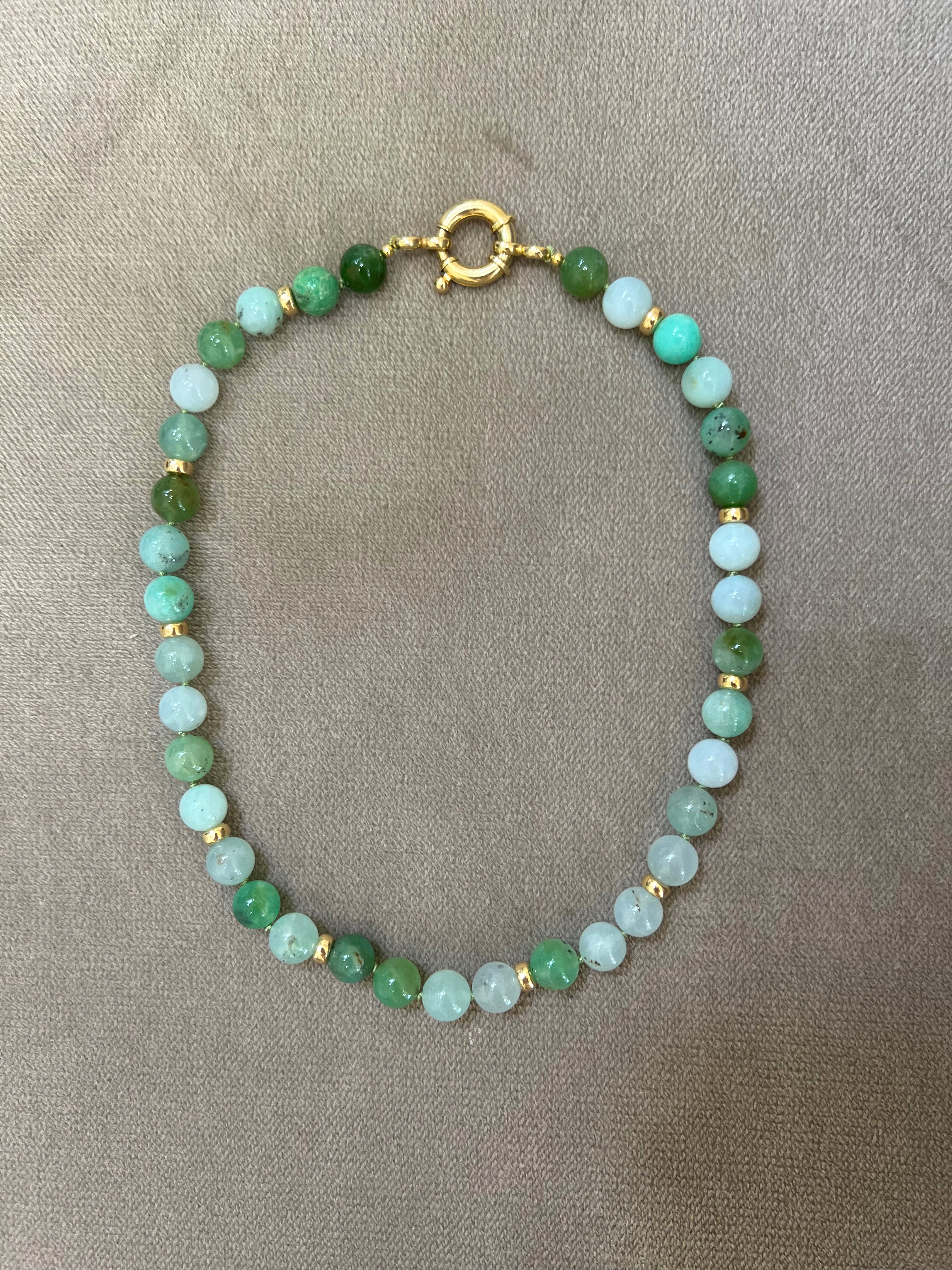 Chrysoprase Beaded Necklace
