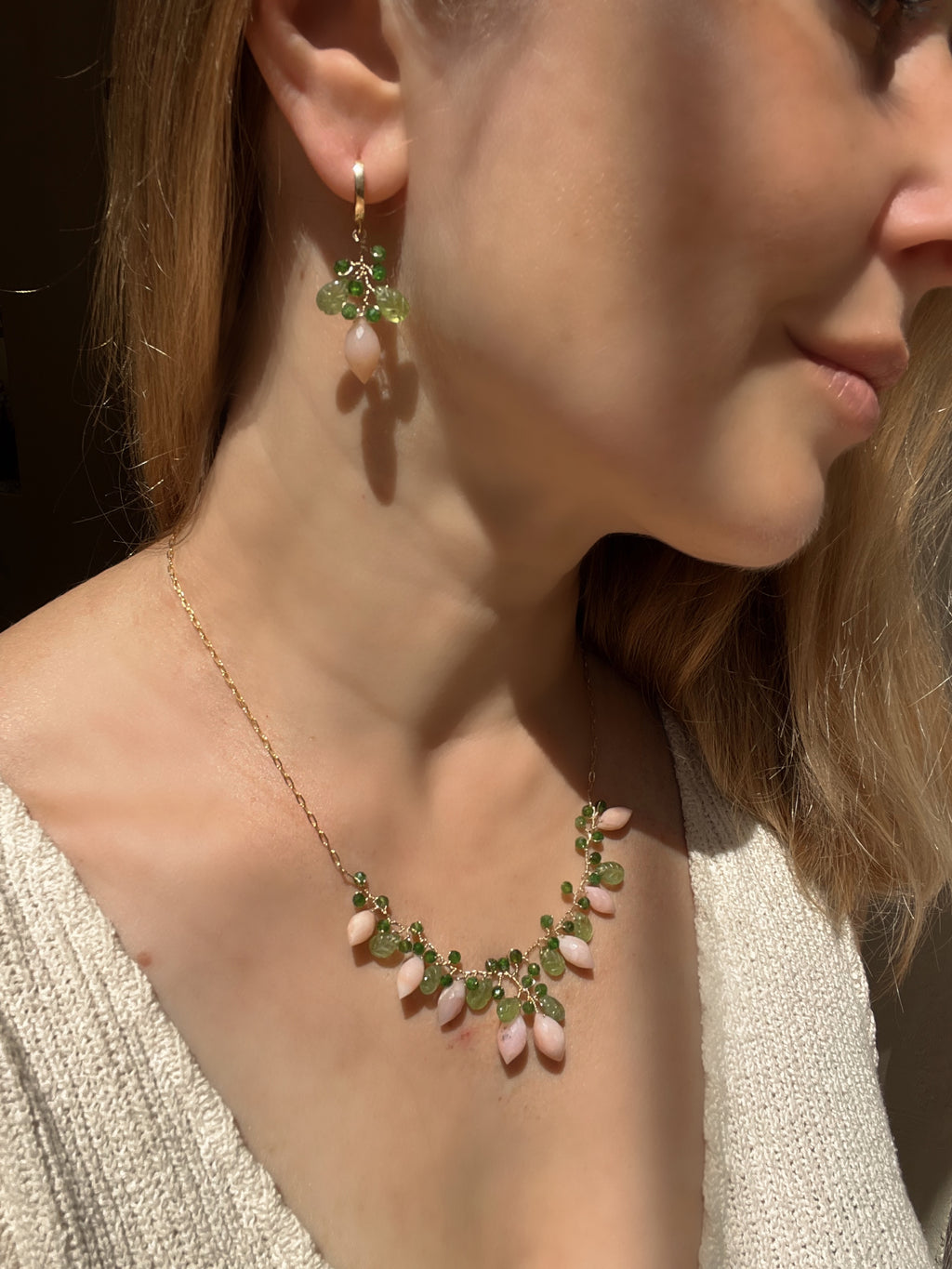 Pink Opal Necklace “La Belle Époque”