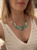 Abalone Shell Statement Necklace Dama De Noche