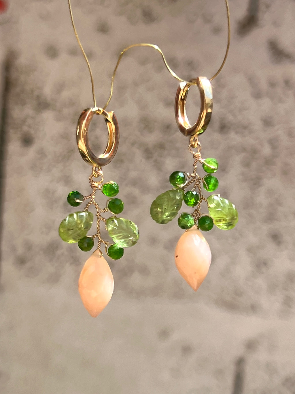 Pink Opal Earrings “La Belle Époque”