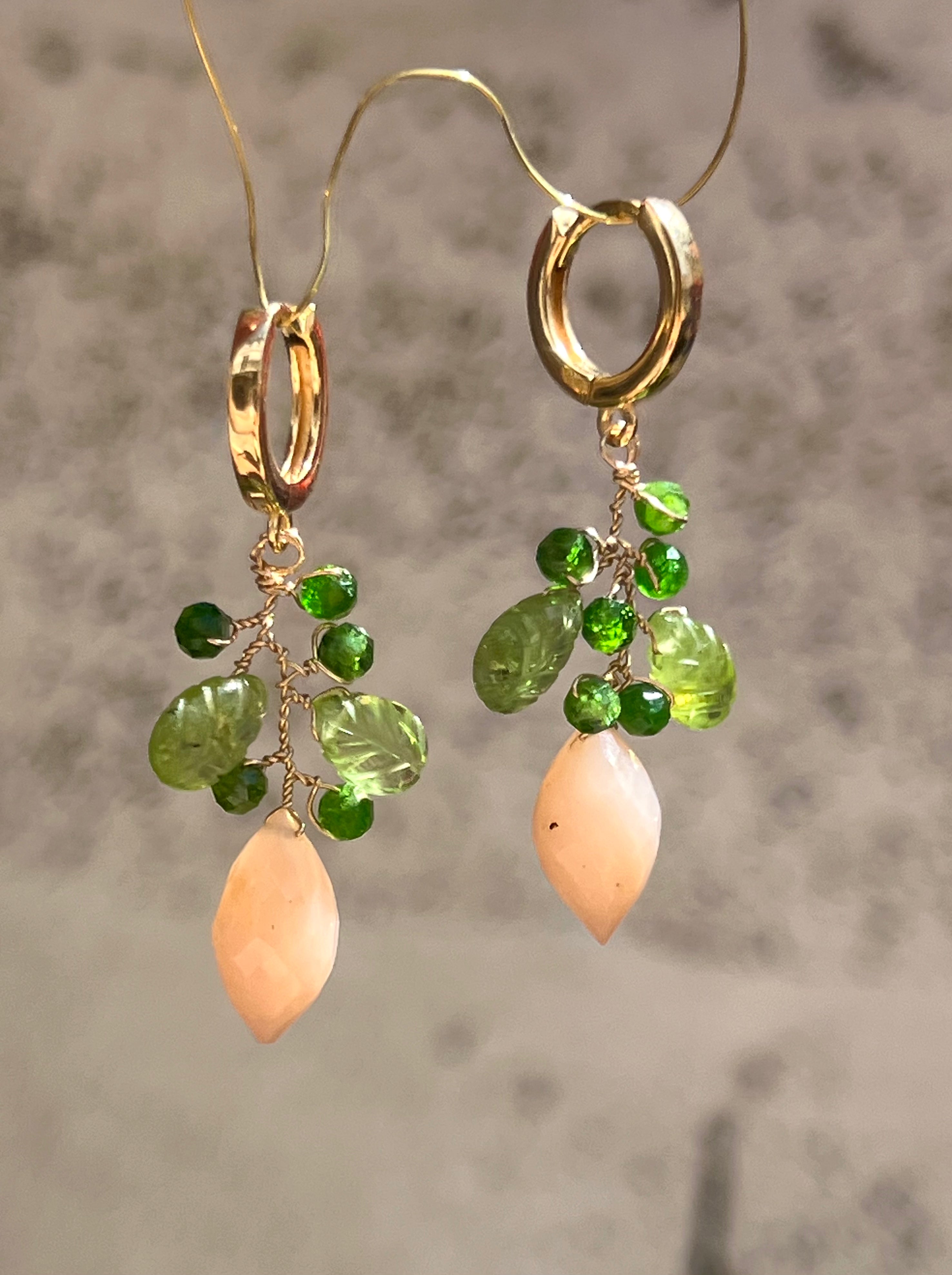 Pink Opal Earrings “La Belle Époque”