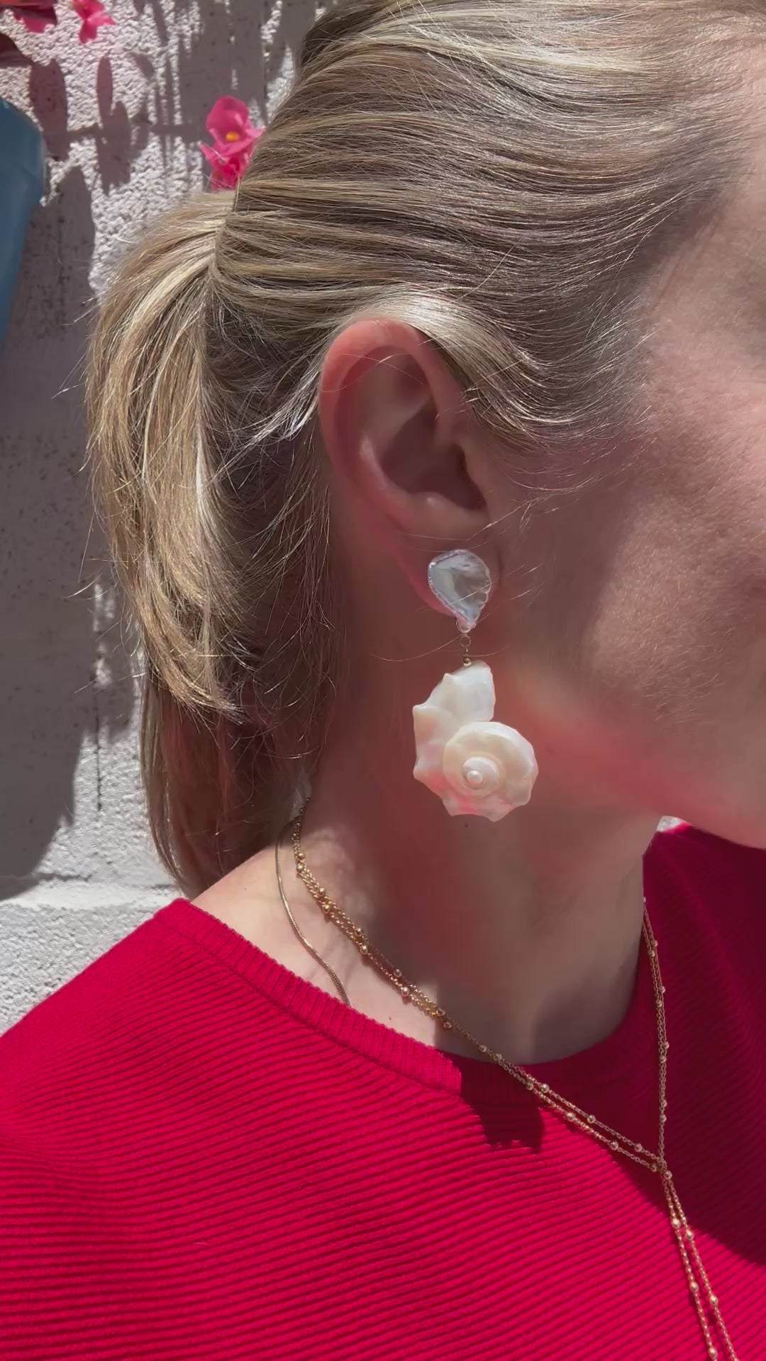 Keshi Pearl And Shell Earrings “Sirena”