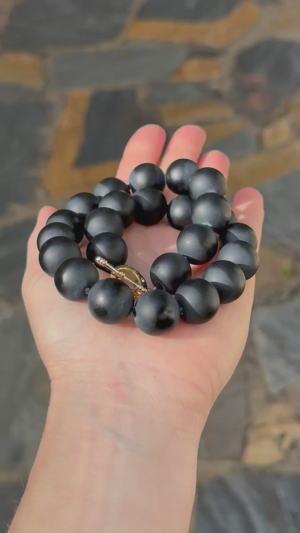 Chunky Matte Onyx Necklace