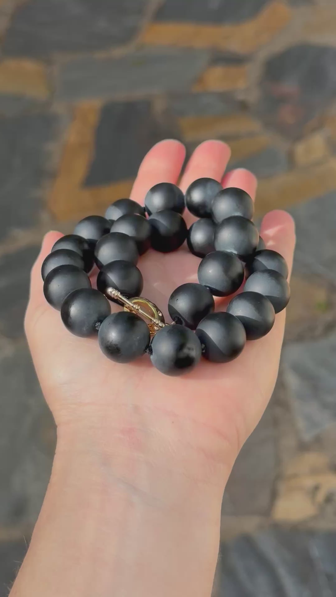 Chunky Matte Onyx Necklace